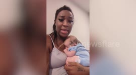 ADDITIONAL FOOTAGE: Black mum takes to TikTok to hit back against strangers who question if her pale-skinned daughter is actually hers