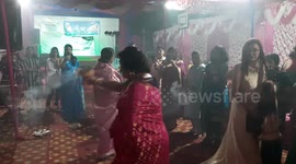 Devotees Performing Dhup Aarti on Mahanavami at Vaishali sector 6 Puja pandal Ghaziabad