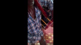 A Dhak drummer plays traditional beats on Mahanavami at Vaishali sector 6 Puja Pandal Ghaziabad