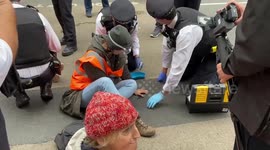 Just Stop Oil activists once again glue themselves to the roads in Westminster