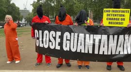 Close Guantanamo protest in Parliament Square