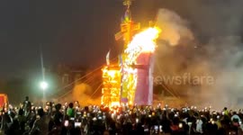 Indian people celebrates Dussehra ahead of Diwali Festival in India