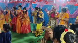 The Indian women's feels very proudly feels in Durga Puja festival in Northern India