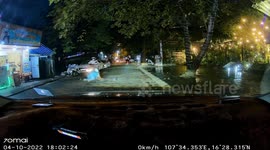 Motorbike crashes into boy, sends him flying