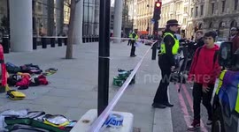 Dramatic footage shows aftermath of stabbing in central London