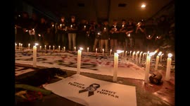 Sriwijaya FC Football Club supporters held a solidarity action by lighting candles as a form of sympathy for the many victims at Kanjuruhan Stadium, Malang Regency, East Java