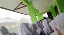Three students died at school in Indonesia after floods caused wall collapse