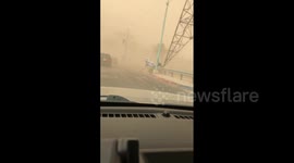 Visibility reduced as dust storm sweeps through Mexicali near US border