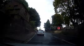 Dashcam footage showing a dangerous impatient driver of a white VW Golf near Harewood North Yorkshire