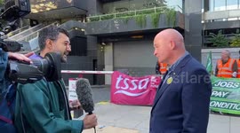 Rail strikes: Mick Lynch  joins the picket line at Euston station