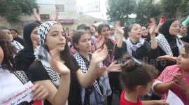 Young women join funeral procession and demand justice for 17-year-old boy killed by Israeli forces