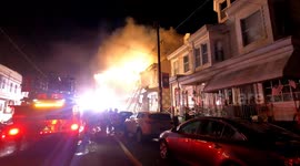 3rd alarm Apartment Building / row home fire with rescue Mahanoy City, Pennsylvania