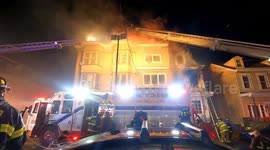 3rd alarm Apartment Building / row home fire with rescue Mahanoy City, Pennsylvania