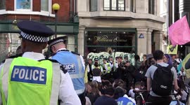 Animal rebellion protesters target gun and rifle store in London