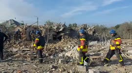 Ukrainian rescue teams struggle to find survivors under building's rubble after dozens killed in Russian attack on Zaporizhzhia