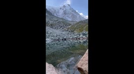 The song under the Mont-Blanc mountain in Chamonix, France.