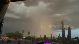 US: Ominous “End Of Days” Rain Shaft In Arizona During Storm