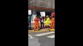 Protesters mock US Democratic nominee for Senate, John Fetterman, by dressing as inmates