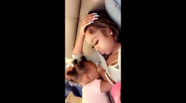 Toddler hits mom with tablet out of love for... Cocomelon!