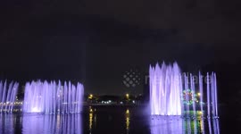 Wonderful water music in Malaysia! Dancing fountain A combination of music, water and light