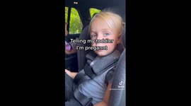 'I didn't know you had a baby in there!' Wholesome moment mom tells her 3-year-old daughter that she's getting a new sibling