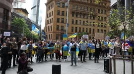 Russia is a terrorist state rally in Sydney, Australia
