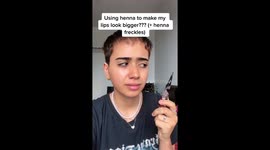 TikToker uses HENNA to create make-up looks including semi-permanent lip 'filler' – leaves 53 MILLION users 'obsessed' Part 1