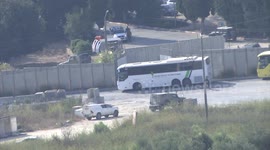 Israeli security forces deploy in the Deir Sharaf area, near the Israeli settlement of Shavei Shomron, west of Nablus in the West Bank