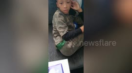 Boy bursts into happy tears when mum surprises him with tickets to see his favourite basketball team - the Harlem Globetrotters