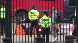 Just Stop Oil protesters block back gate of Downing Street