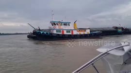 Barge sinks after colliding with 17,000 ton cargo ship off Thai coast