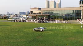 Asian company XPeng Aeroht debuted its flying car in its first public flight at Skydive Dubai