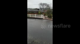 Rain-swollen rivers in Victoria and Tasmania, Australia