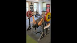 Man's neck HORRIFICALLY gets stuck under heavy barbell during workout