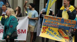 Protest at Amnesty International, Sydney, Australia