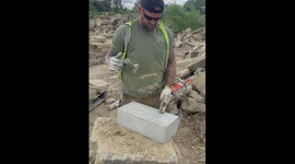 JAW-DROPPING! Man shapes stone into beautiful half-moon by hammering it