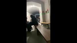 Residents in bomb shelter sing to keep spirits high as missiles hit Ukraine's Ternopil