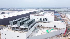 Tesla Phase II During Construction In Shanghai, China