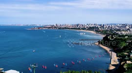 Penglai Mountain Sea Scenery In Yantai, China