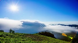 Beautiful Time-lapse Of Cloud Sea Amid Mountains In Zhangjiakou, China