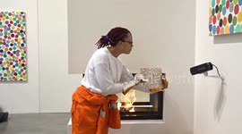 Damien Hirst artwork burned at gallery in London after artist sold NFTs of creations being destroyed