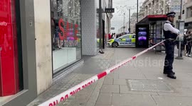 Clothes covered in blood and section of London's Oxford Street cordoned off