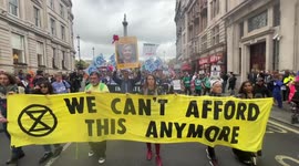 Extinction Rebellion activists march down Whitehall over climate concerns