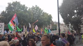 Extinction Rebellion protest outside dowing street over fuel