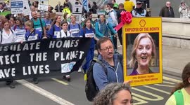 The Extinction Rebellion Climate Protest - Resistance Weekend 14-16 October 2022. March from Trafalgar Square to Downing Street.
