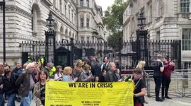The Extinction Rebellion Climate Protest - Resistance Weekend 14-16 October 2022. March from Trafalgar Square to Downing Street.