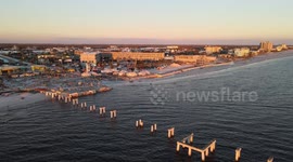 Drone footage shows the devastation left in Fort Meyers after Hurricane Ian