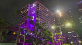 Busan lights up purple ahead of huge BTS concert tonight