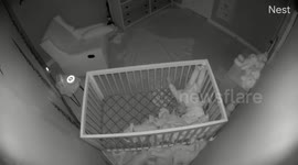 Kid doing handstands in his crib and he congratulated himself
