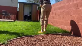 Secret filming of girlfriend forced to pick cat mess up